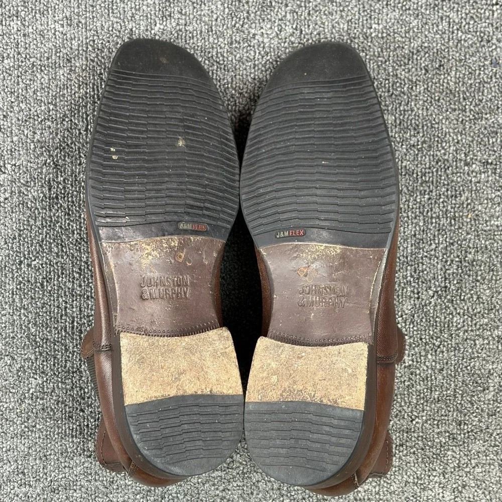 Johnston & Murphy 59-2283 Sample Chelsea Boots Men's 9M Brown Leather Brazil